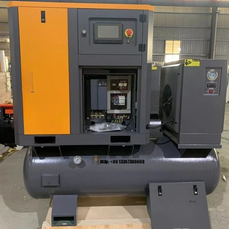 Professional 4 in 1 Air Screw Compressor 11kw 15hp Intergrated Air Compressor With Air Dryer for Bottle Blow Machine