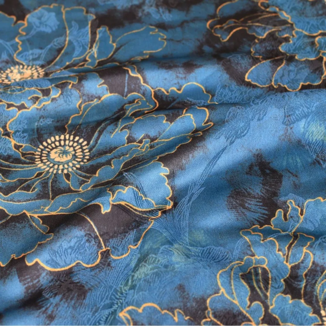 

Xiangyun пряжа большой пион ткань с принтом в китайском стиле Cheongsam модная тканевая одежда ретро платье Хань