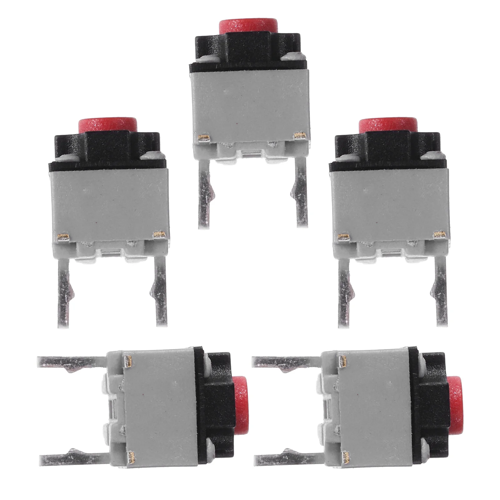 

5pcs Miniature Button Switches 6X6X7.3Cm Ultra Quiet Compact Micro Switch For Office Library Remote Electronic