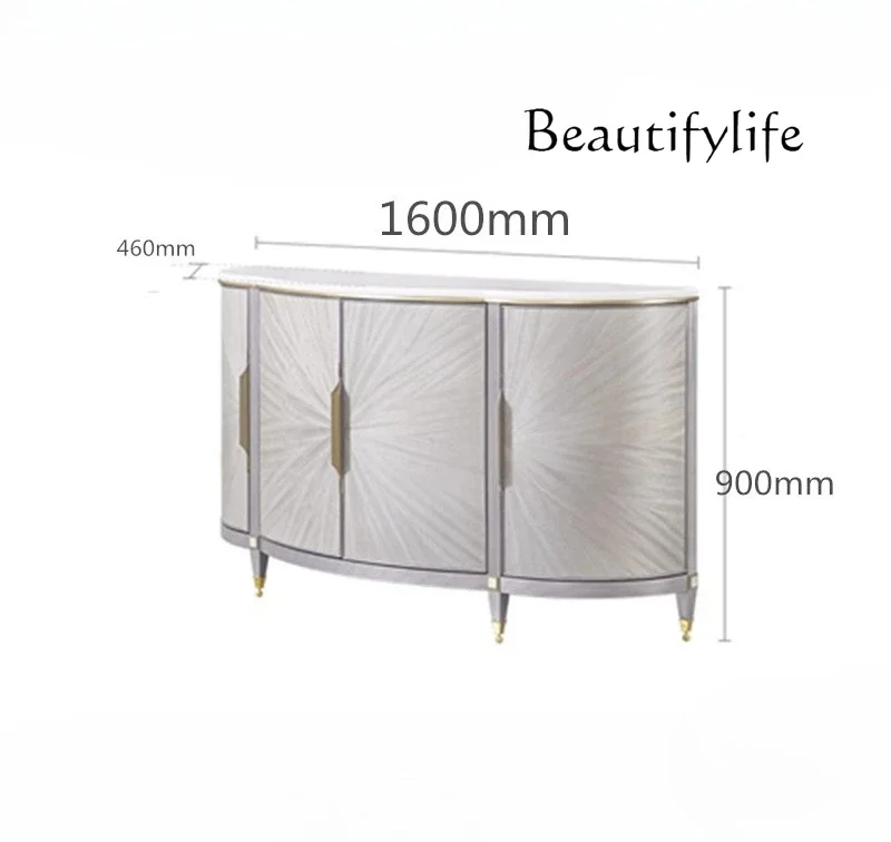 X Modern Light Luxury Cabinet Is Facing The Italian Semi-arc Decorative Cabinet That Integrates The Shoe Cabinet Into The Door