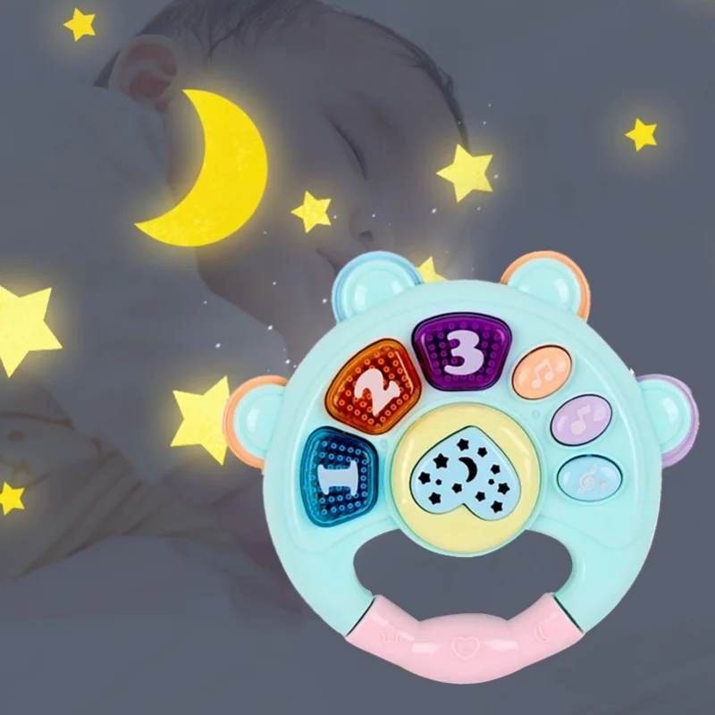 Grzechotka dla niemowląt, zabawka edukacyjna dla maluchów, instrument muzyczny, puzzle dla dzieci w wieku 0-1 roku, zielona