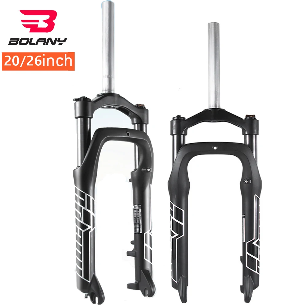 

BOLANY Snow Bike Car Spring Mechanical Forks 135mm20 26 inch 4.0 fat tyre beach bike shock absorbing fork E-bike Accessories