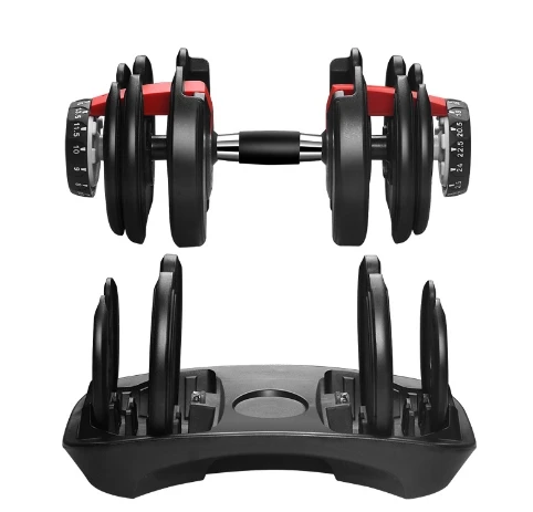 Hot-selling Fast Adjustable Dumbbell Fitness Equipment Set 24kg52.5lb Adjustable Dumbbell