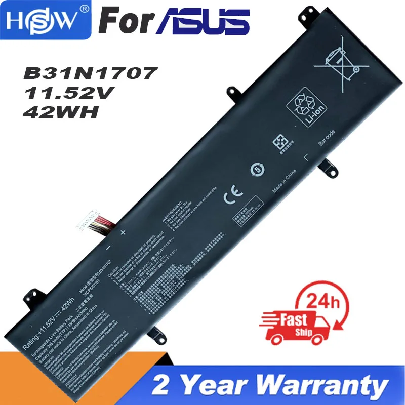 

B31N1707 11.52V 50WH Laptop Battery for ASUS Vivobook S14 S410UQ X411UA X411UF X411UN X411UQ S14 S410UA S410UN S41OUN