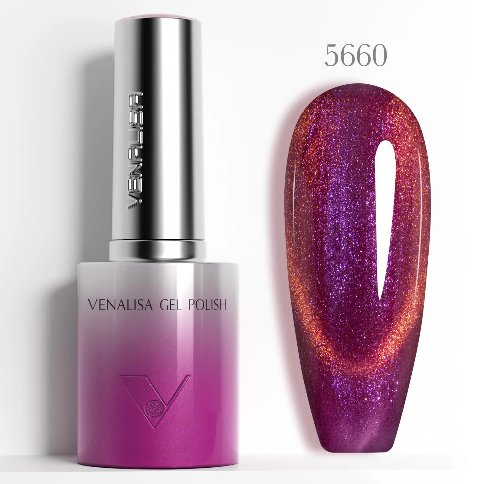 베날리사 TPO/헤마 프리 10D 캣아이 네일 젤 폴리쉬 마그넷 소크 오프 UV LED 세미 퍼머넌트 글리터 샤이닝 네일 젤 바니쉬 10ml