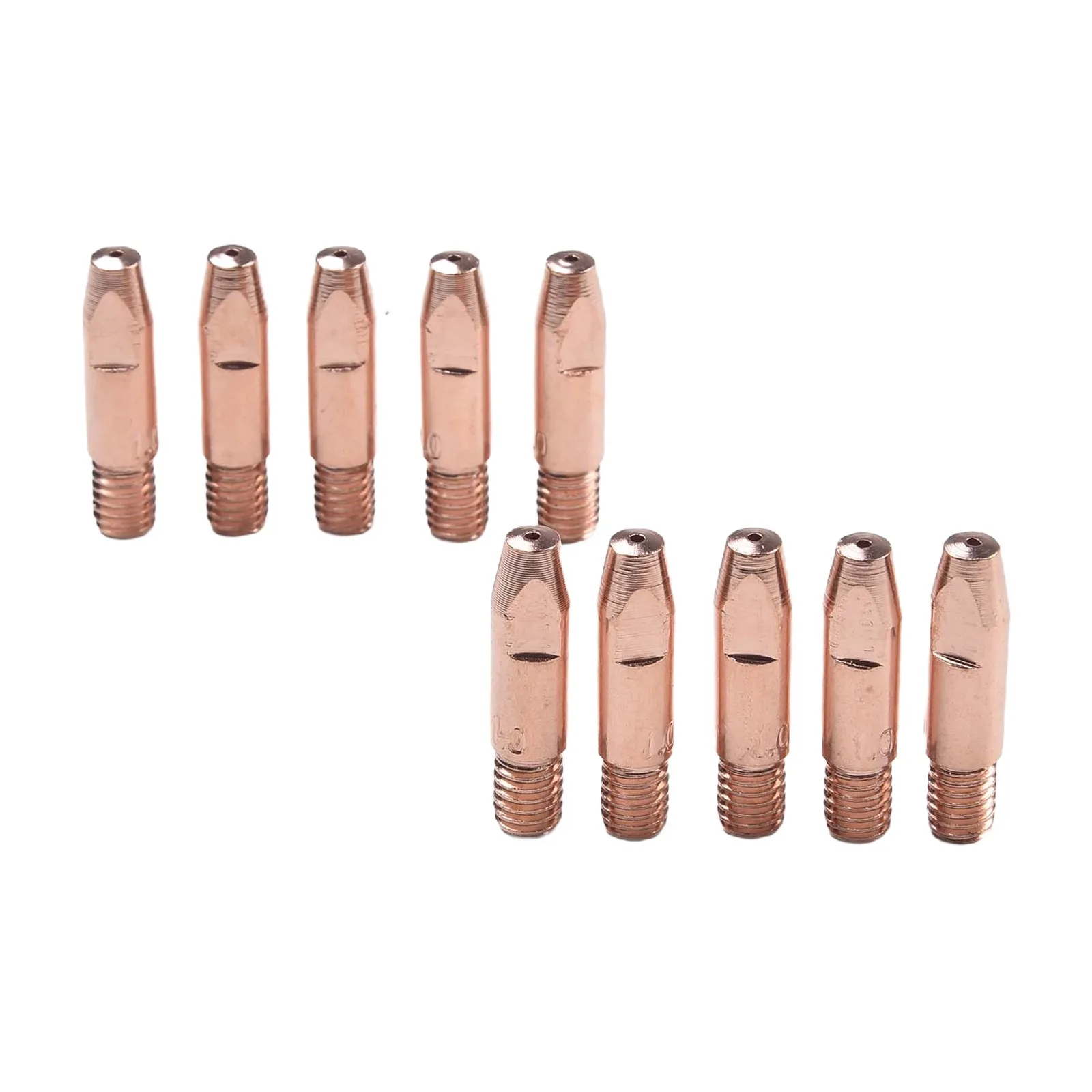 10pcs Contact Tips 0.8mm 0.9mm 1.0mm For Welding Torch Contact Tip For  Welding Torch Welding Nozzles Diameter M6