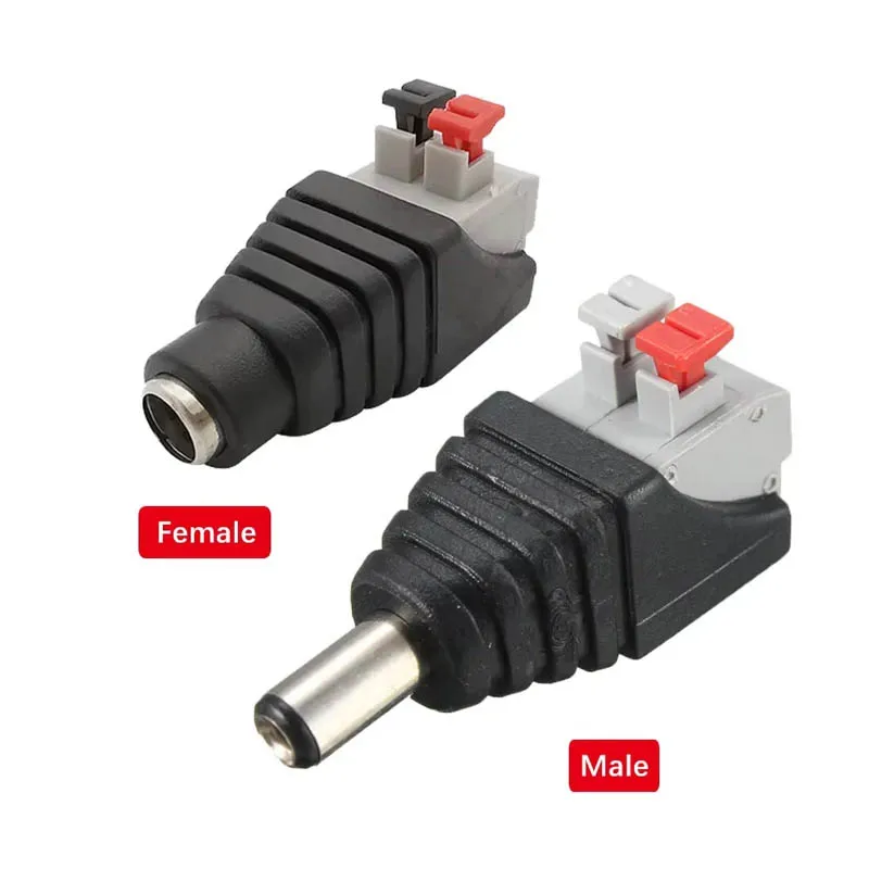 5pcs 12V DC Power Connector Plug Jack Male Female Socket Barrel 2.1mm X 5.5mm Adapter for CCTV Camera LED Strip Supply Terminal gallery 3