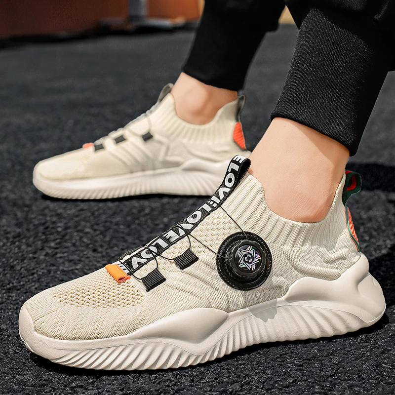 

New style breathable mesh shoes with shock absorption for casual running and exercise Trendy youth style walking socks Shoes