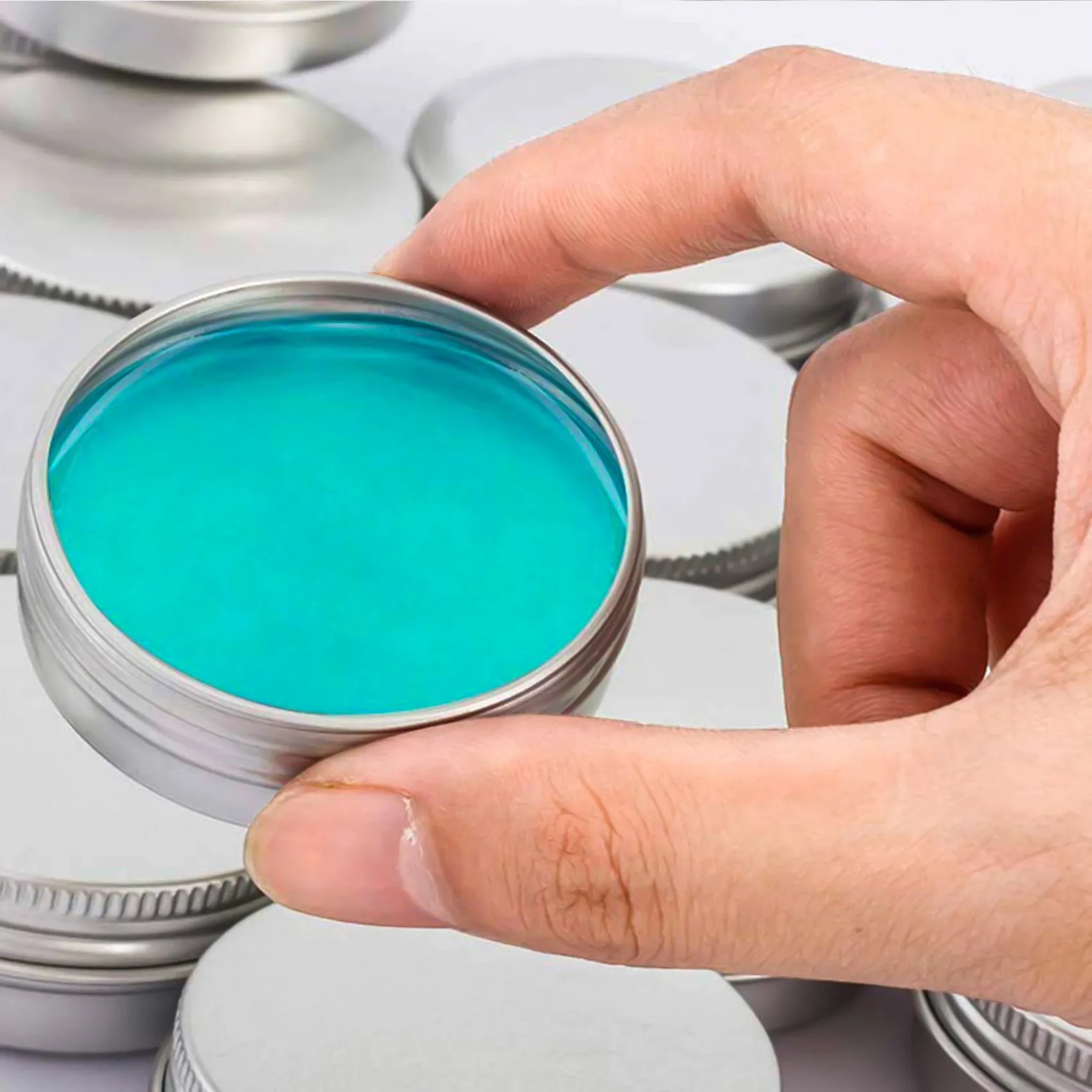 BHBL 30ml Silver Small Aluminum Round Lip Balm Storage Jar Containers with Screw Cap for Lip Balm, Cosmetic, Candles or Tea(Pack