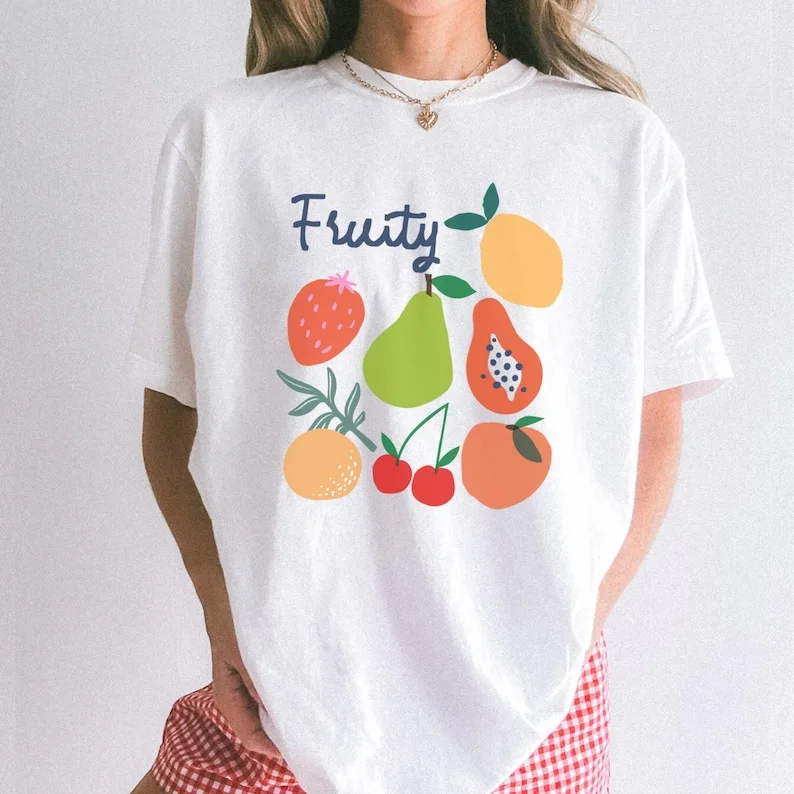 Queer Fruity T-Shirt Unisex, Fruity Lesbian Shirt,strawberry Cottagecore Shirt,Aesthetic, Lesbian T-Shirt, Subtle Lesbian