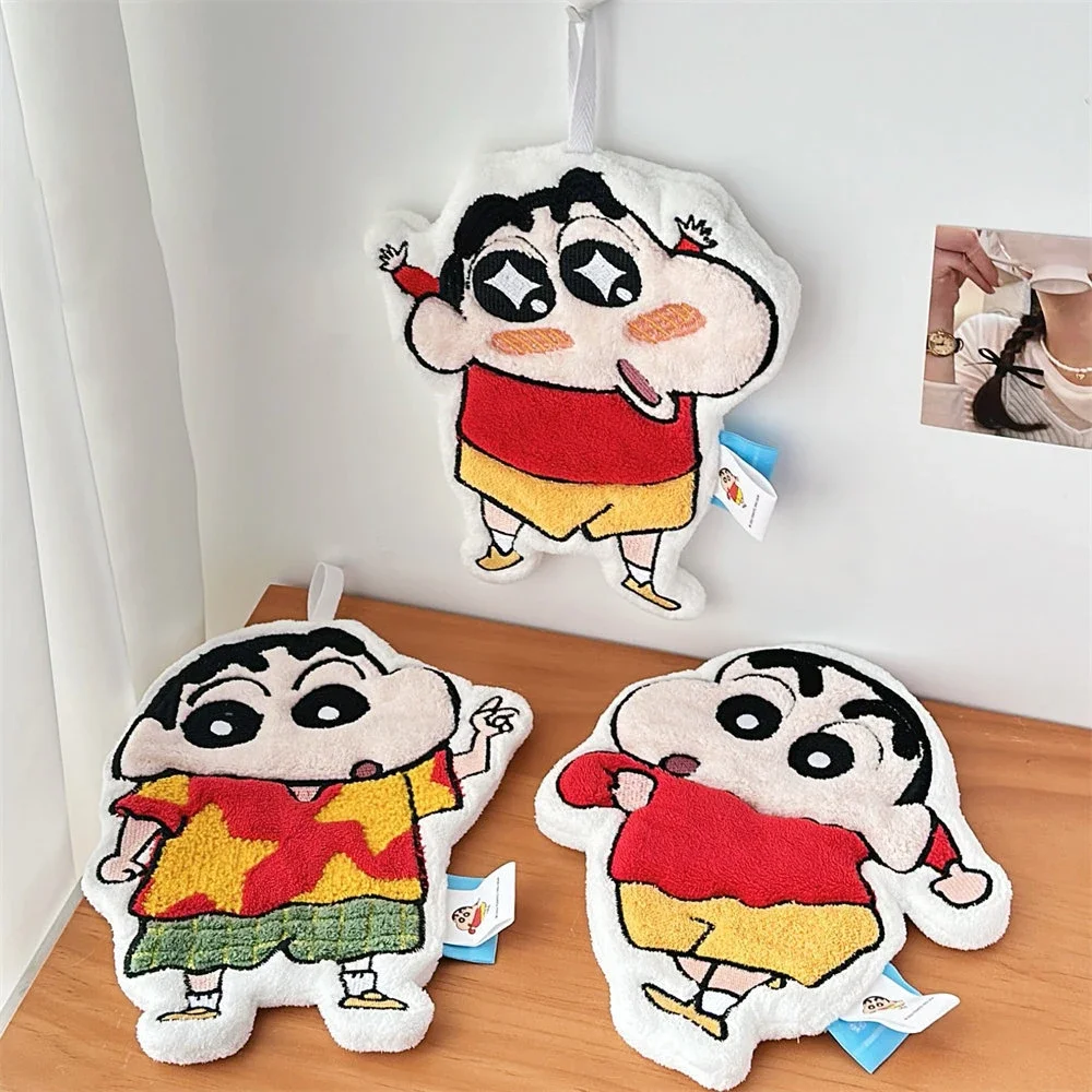 

Crayon Shin-chan Kawaii Towel Cute Anime Peripheral Shin-chan Girly Heart Cartoon Quick-drying Small Square Towel Hand Towel