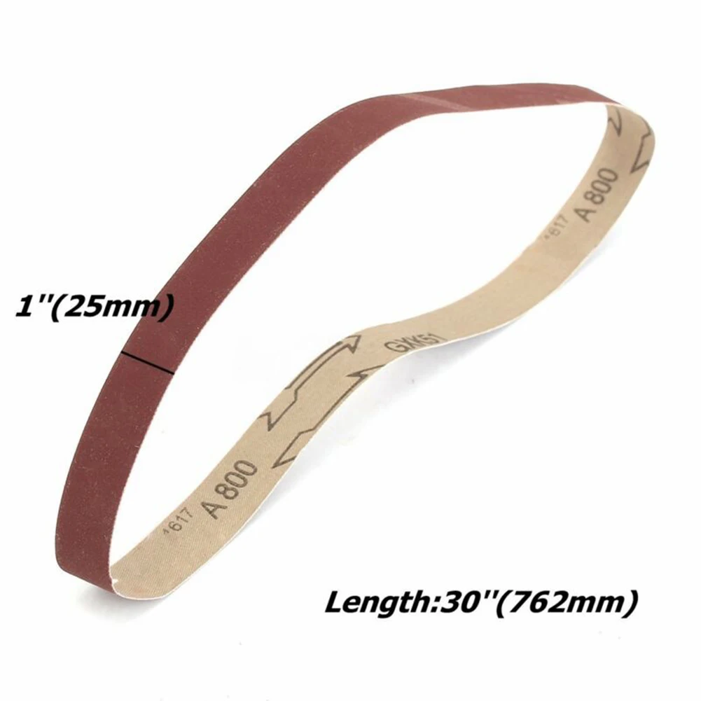 24pcs-25x762mm-sanding-belts-60-400-grit-for-sanders-grinding-polishing-wood-furniture-metal-red-aluminum-oxide-sanding-belts