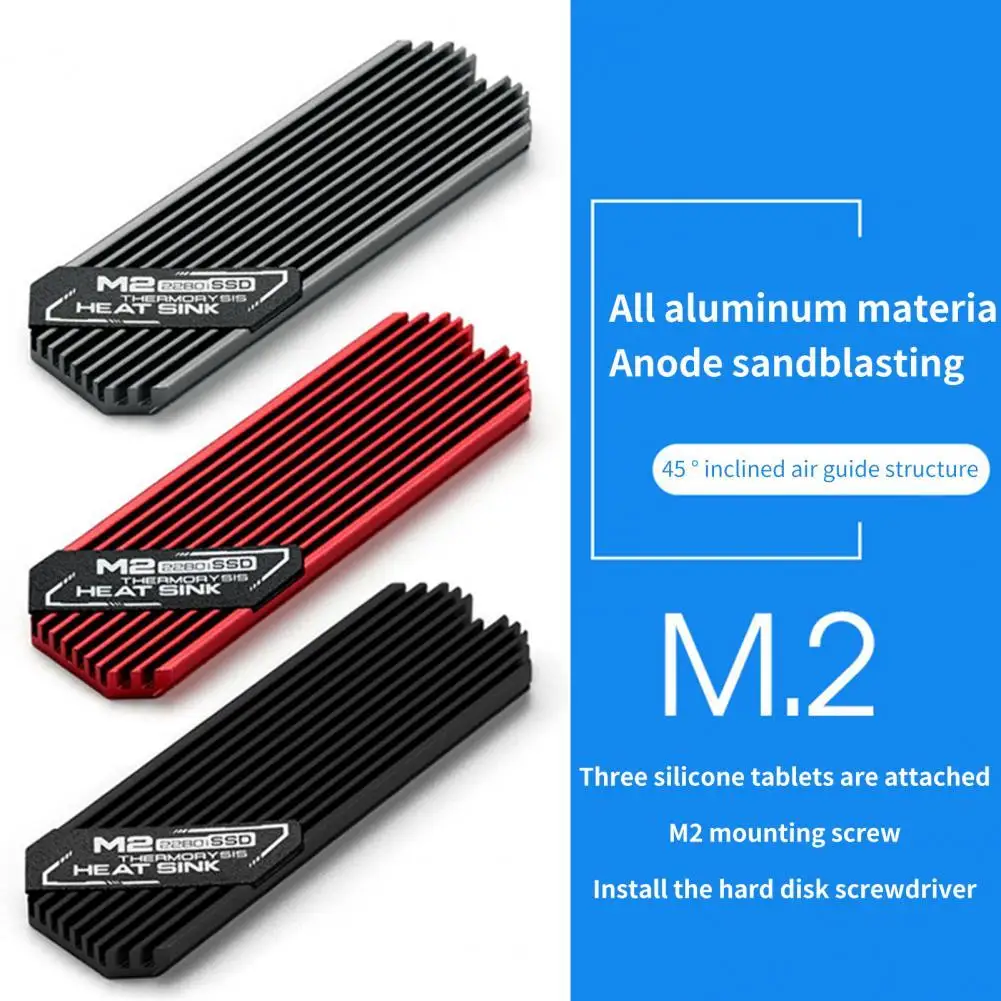 M.2 SSD NVMe Heat Sink heatsink M2 2280 SSD Hard Disk Aluminum Heat Sink with Thermal Pad for M2 ssd PC thermal radiat
