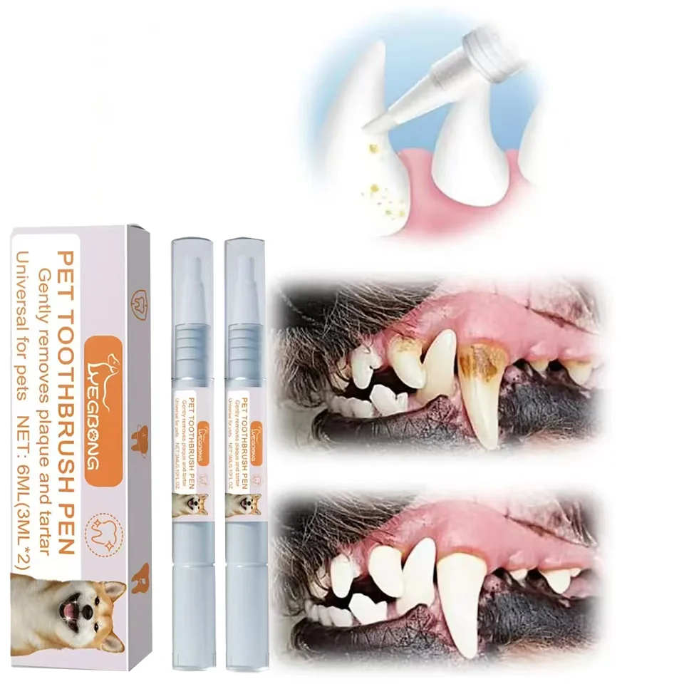 

Pet Dental Pen dog Toothbrush Pen Teeth Cleaning Tool Fresh Breath Tooth Whitening Tartar Remover cat Oral Care pet supplies
