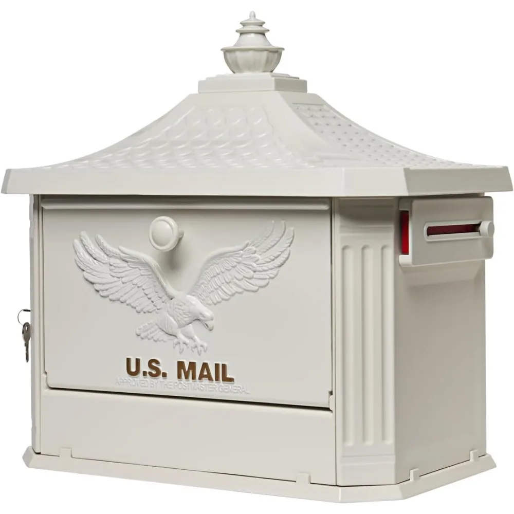 

Hamilton Secure Locking USPS Approved Heavy Duty Cast Aluminum Outdoor Post Mounted Mailbox