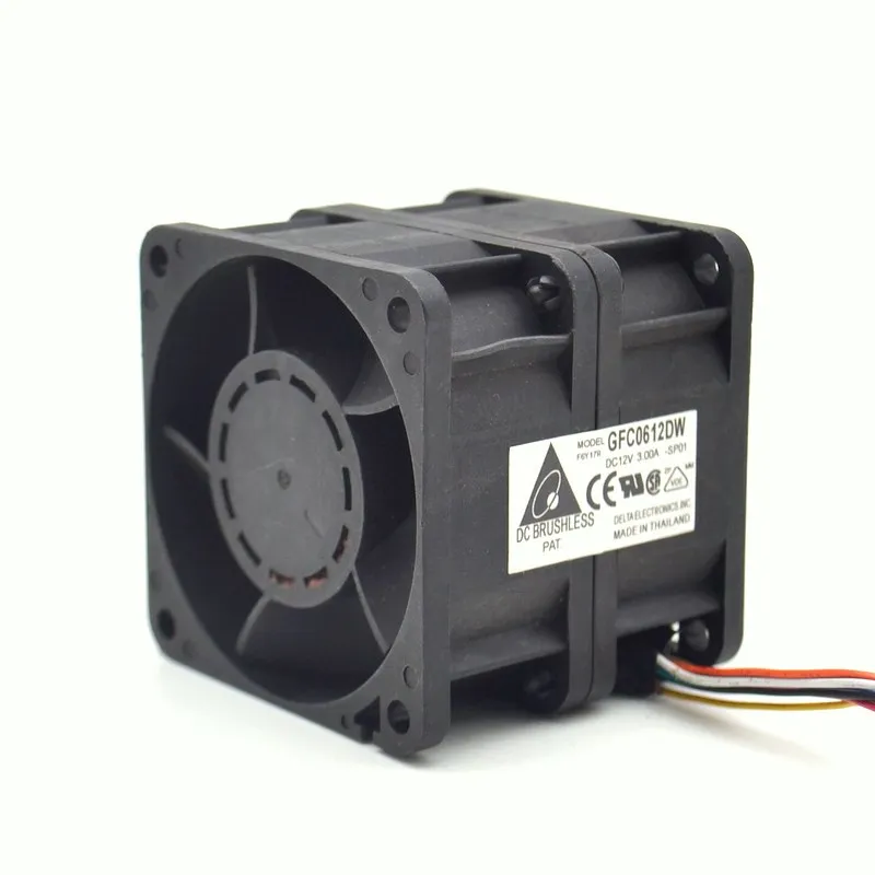 1pcs GFC0612DW DC 12V 3A high- speed car booster cooling fan 6076 60mm 60*60*75mm violence power cooler for delta