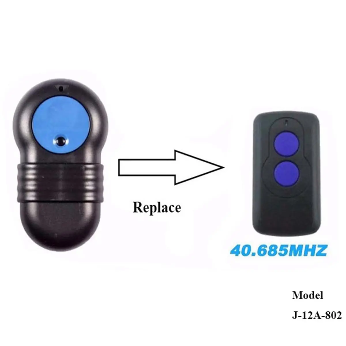 DT75BG New for M802 Remote Battery Garage Door Remote МePлиH 40.685MHz Garage Control Remoto Re La Puerta del
