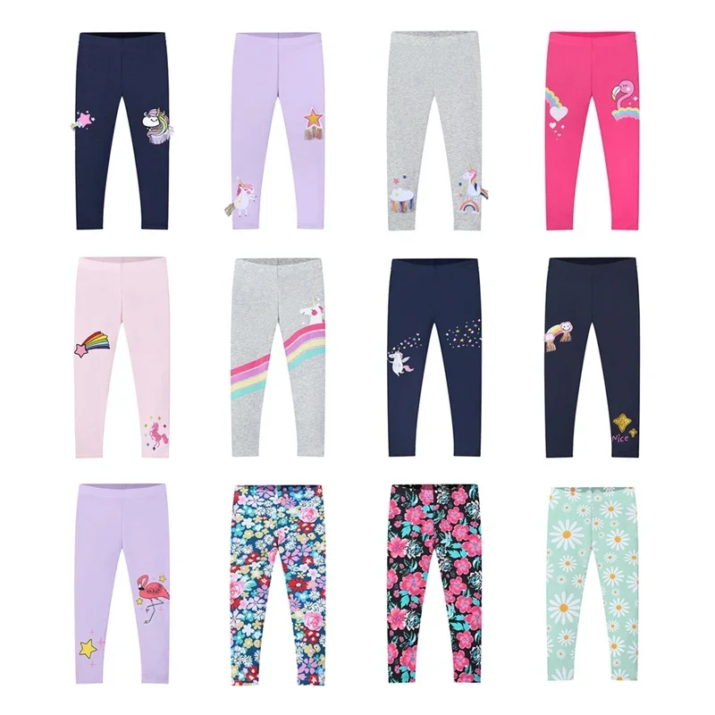 Spring Autumn Baby Girls Leggings Lovely Cartoon Pattern Full Pencil Pants Cotton Trousers Casual Clothes for Kids 2 to 8 years