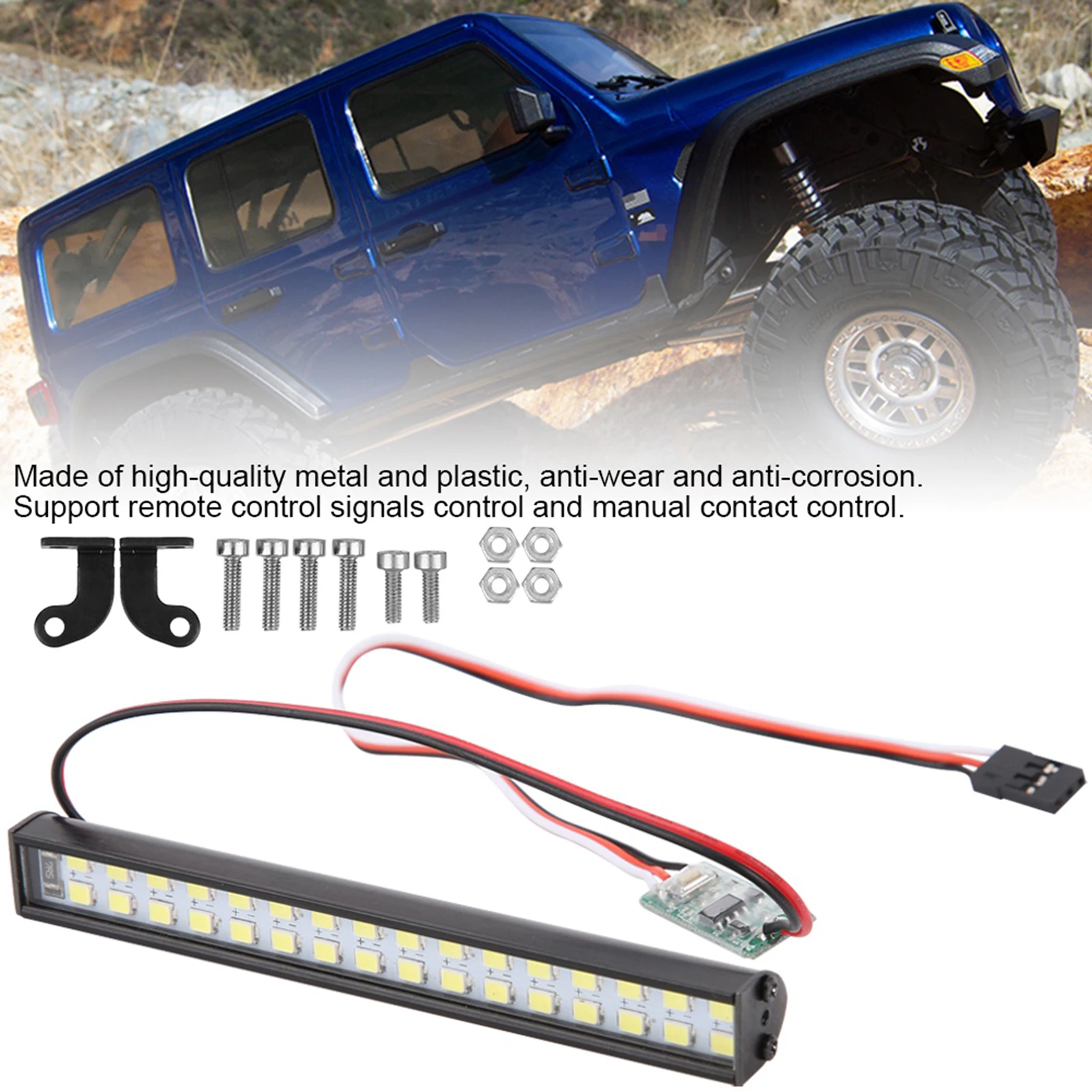 New Lamp Beads RC Car Roof Lamp RC Crawler Universal LED Light  Accessory Length 100mm RC Accessory RC Car Roof Lamp