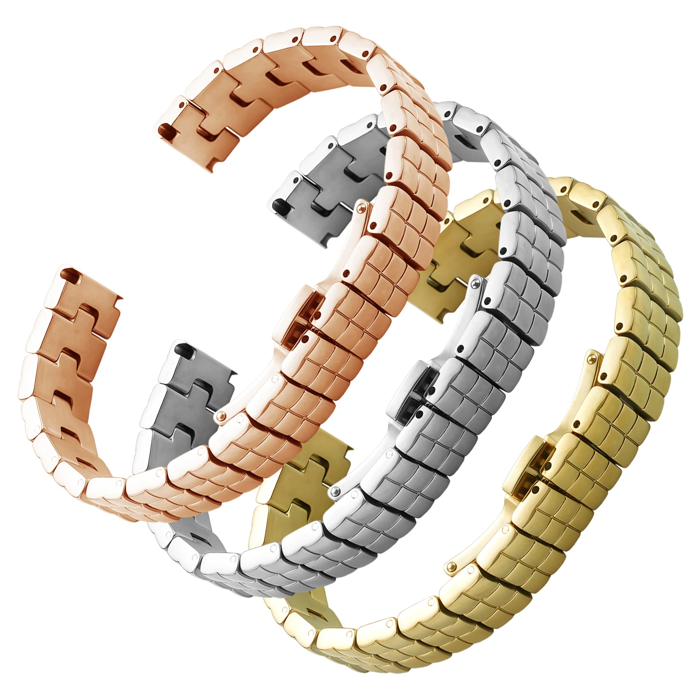 Small Size Stainless Steel Watch Strap For Women, Replacement Wrist Band For Coach Camellia Watch view 6