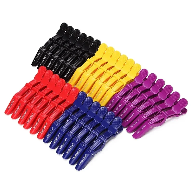 6pcs/lot Plastic Hairpin Hair Clips Hairdressing Clamps Claw Section Alligator Clips Barber For Salon Styling Hair Accessories