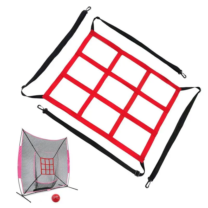 

Pitching Target Net Practice Softball Batting Target Net 9 Hole Areas Outdoor Training Equipment For Gym Home Park And School