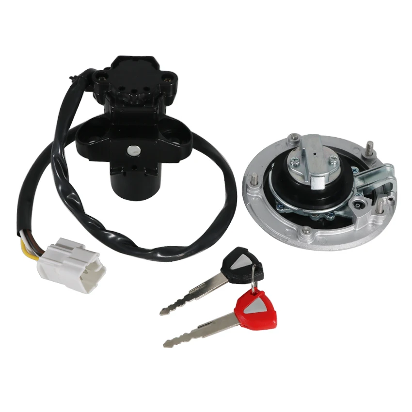 

MotoFuel Gas Ignition Switch Lock With Key Kit For Kawasaki ZX1400 ER650 EX650 EX400 27005-0561 51049-0715 27005-0568 27005-0552
