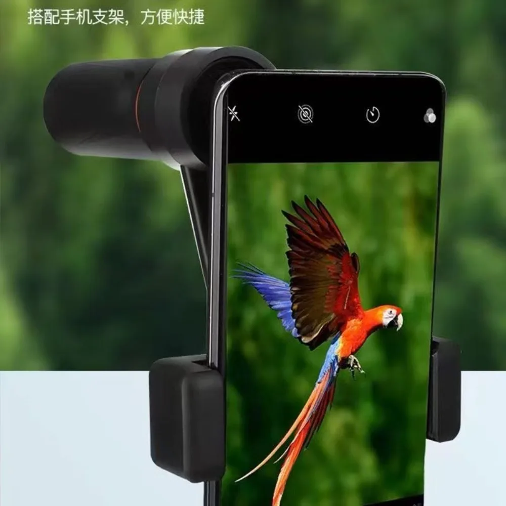 Télescope monoculaire haute définition avec support, mini télescope portable pour téléphone portable, camping en plein air, chasse, observation des oiseaux
