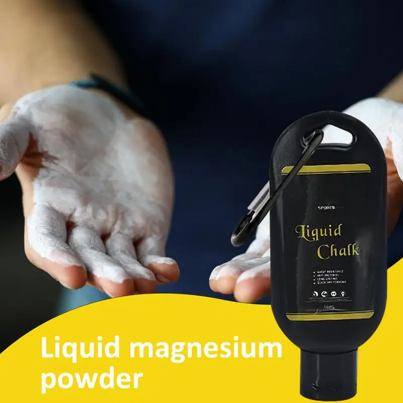 50ml Sports Liquid Chalk Magnesium Powder Fitness Weight Lifting Non-slip Cream Grip Weight Lifting Climbing Gym Sports