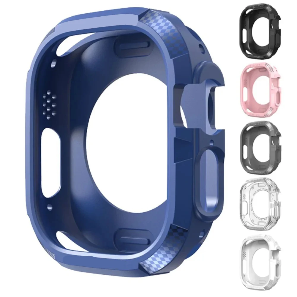 TPU Cover for Apple Watch Case 44mm 40 45 41 42 38 46 49mm Rugged Silicone Screen Protector for iWatch 11 10 9 8 7 6 5 SE Ultra