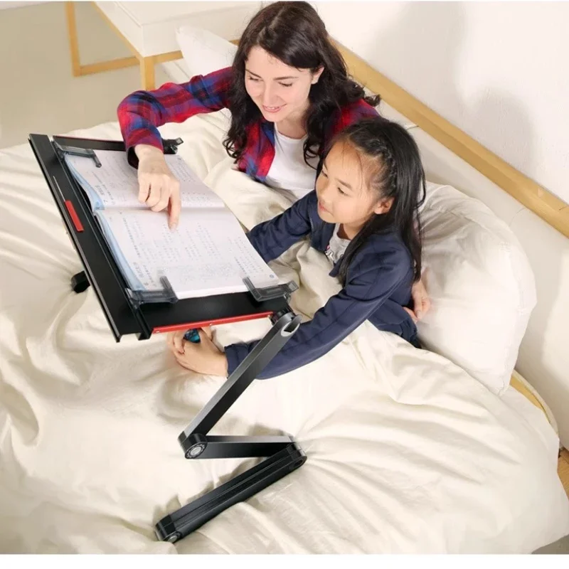 Zero-Gravity Laptop Bed Desk Adjustable Ergonomic Tray Table for Reclining Work Folding Notebook Rack Reading Position Bed Table