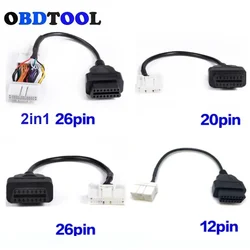 OBD2 Connector for Tesla Model 3Y 26pin 20pin Car Cable 20 PIN 12 PIN Male To 16Pin Female Cable for Tesla Model Y OBD Adapter