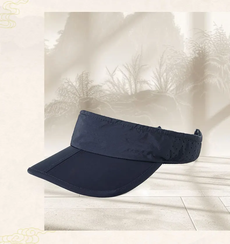 Sommer-Sonnenschutzhut, Tennis-Kappen für Männer und Frauen, verstellbares Sport-Stirnband, klassischer Sport-Visierhut, faltbarer Hut mit leerem Oberteil – Detail 4