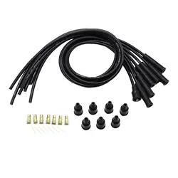 8mm Silicone HT Wires Professional Replaces Repair Parts Easy to Use Assembly Spark Plug Cables for 6 Cylinder Classic Cars