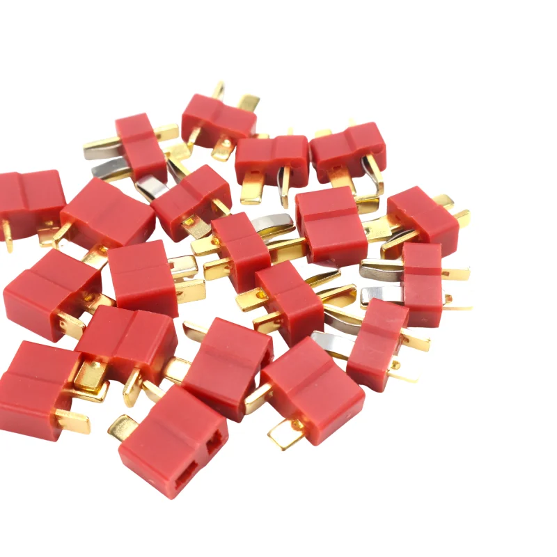 リモコンクアッドコプターリチウム電池リモコンUAV航空機部品用の真新しいT型プラグオスおよびメスコネクタ