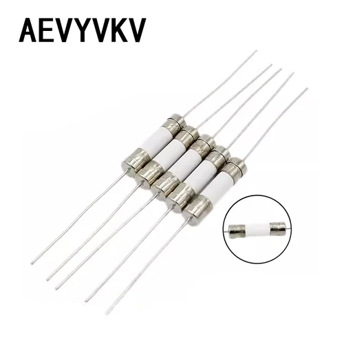 Imagen 2 del producto 10-100 Uds 5*20mm fusible de cerámica fusible de tubo de soplado lento con un pin 5x20mm 250V 0.5A 1A 2A 3A 4A 5A 6A 7A 8A 10A 12A 15A 20A 25A 30A