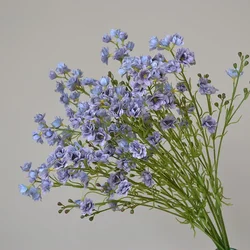 5pc Moisturizing Feel Delphiniums Latex Decor Artificial Flowers Violets Luxury Home Decoration Wedding Party Flower Arrangement