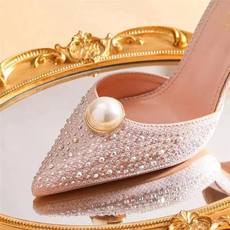 A24I 4Pcs Big Pearl Decoration Clip High Heel Shoe Decoration Charm Buckle Bride Shoe Clip Wedding Accessories for Women