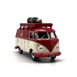 1:76 Scale Diecast Alloy T1 Station Wagon Camping Vehicle Van Model Classic Adult Toy Collection Gift Souvenir Static Display