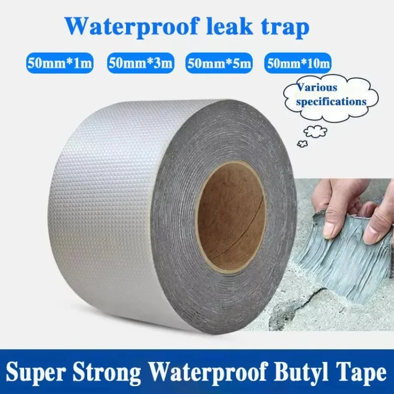 Aluminum Foil Butyl Tape–Self-Stick Waterproof Sealing Tape for Roof Leaks, Wall Cracks, Pipe Joints, DIY Home & Auto Repair