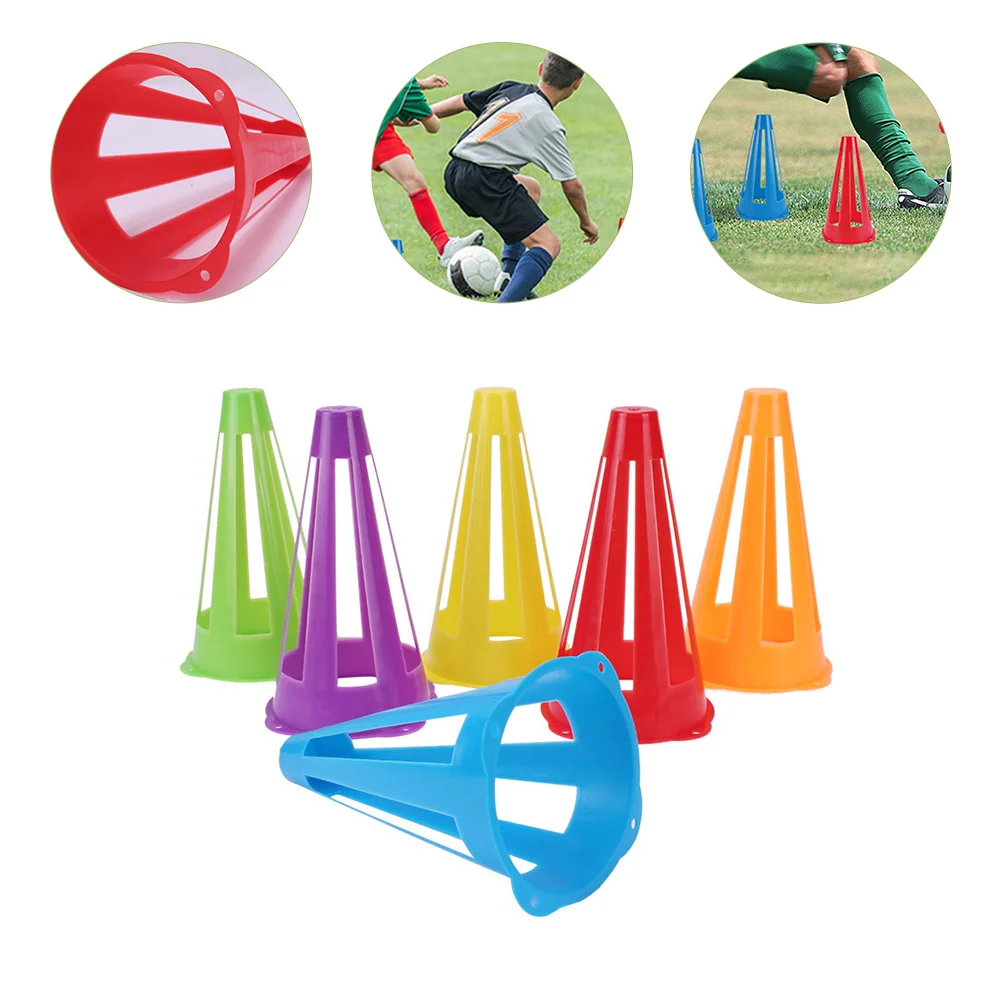 

6 Pcs Skates Football Training Props Useful Supplies Outdoor Windproof 235x17cm Flexibility Cones