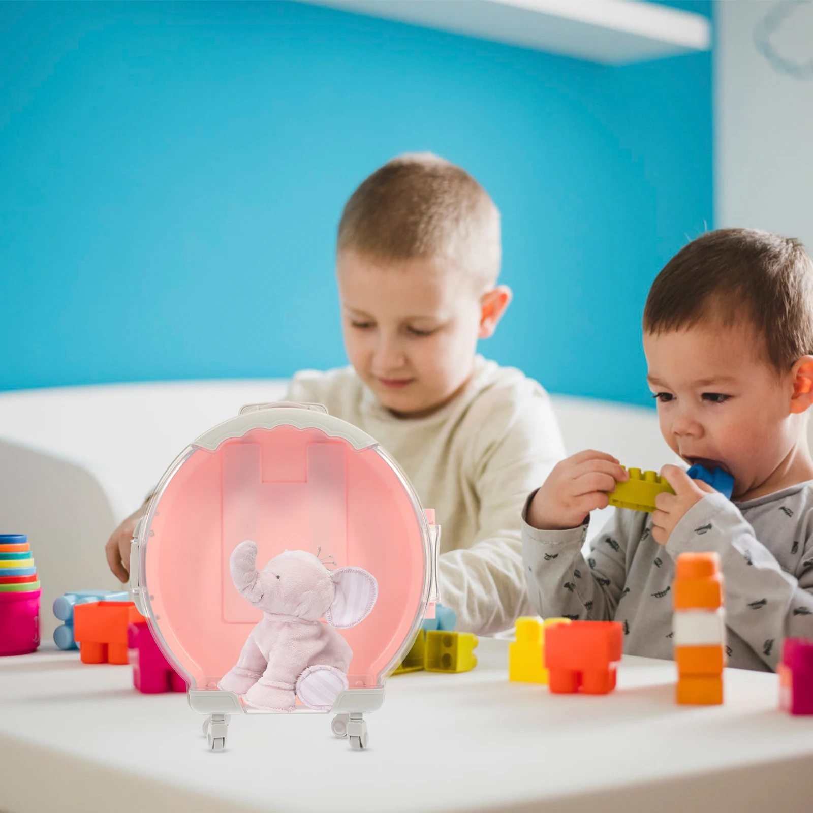 Walizka Pudełko Podróżne Zabawki Mini Walizki Miniaturowe Sypialnia Miniaturowe Przechowywanie Różowa Ozdoba Zakupy