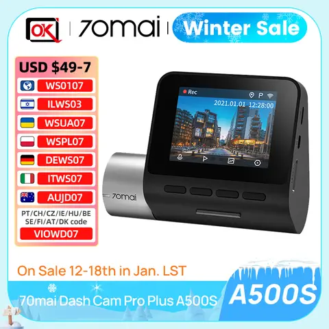 Dash Cam Pro Plus A500S GPS 70mai