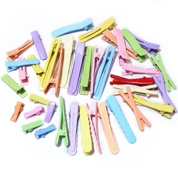 50pcs Random Colors Mix Crocodile Hairpin Hair Clips Hairpins for DIY Jewelry Making Accessories Findings