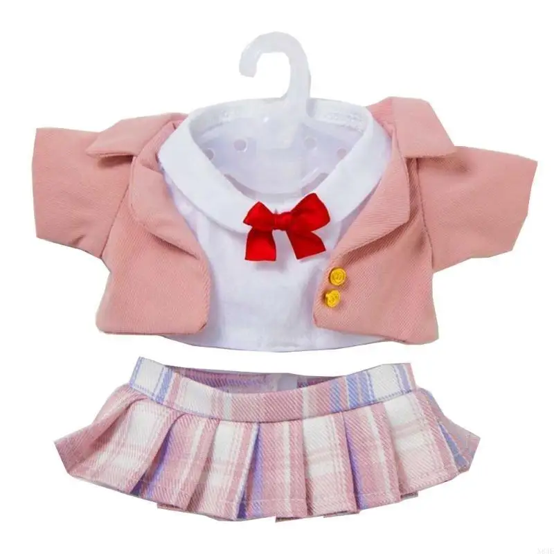 N84E Puppenkleidung für Kinder 8 lebensechte Wiedergeborene Puppen-Rag-Doll-Accessoires Plüsch Puppen Kleidung gefülltes Set