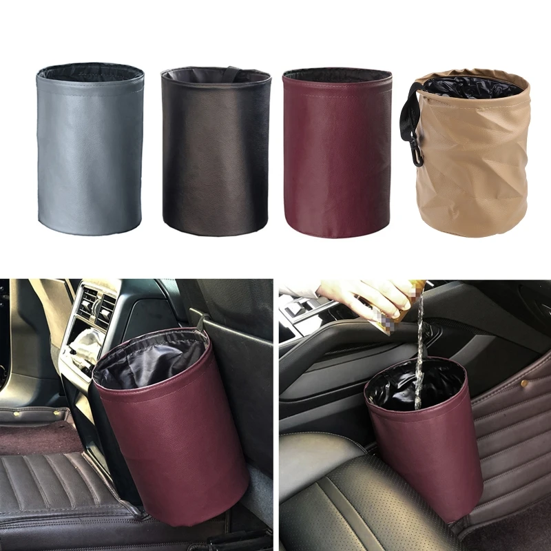 Car Waterproof Trash Cans Compression Folding Basket Mini Hanging Storage Bins