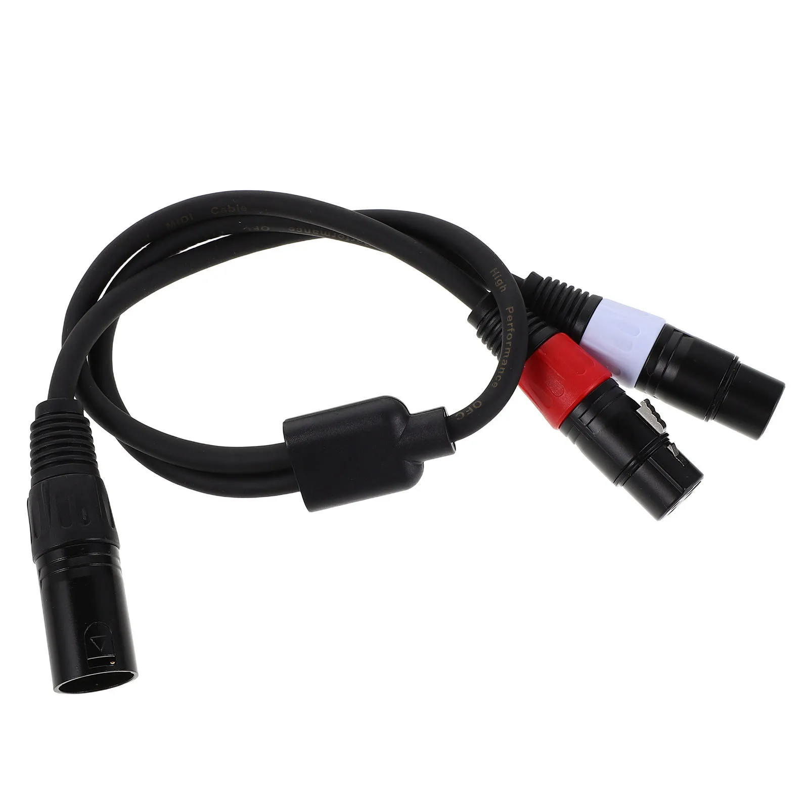 

0.5m Xlr Audio Cable Male to Dual 3-Pin Female Balanced Microphone Splitter Cord for Stage Studio Performance Mic Speaker