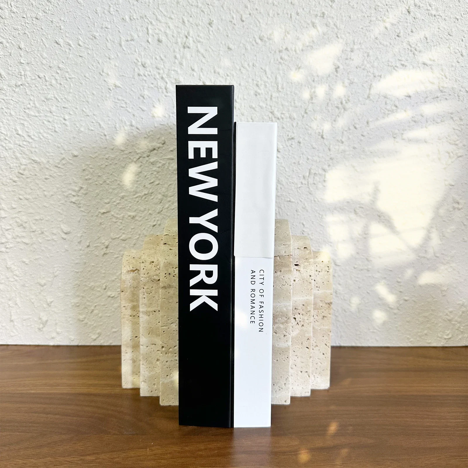 1 Piece Stylish Natural Marble Stone Bookends Modern Decorative Desk Accessories for Home  Living Room, Office & Bookshelf