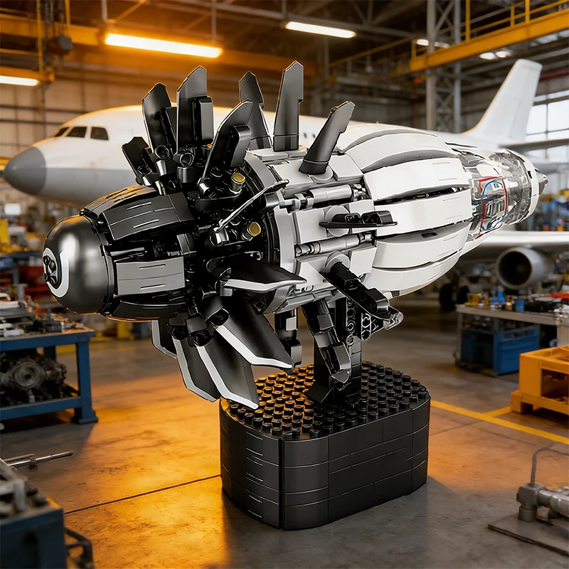 MOC-33018 เครื่องบินรุ่นจำลอง เครื่องยนต์อิเล็กทรอนิกส์ ชุดตัวต่อ ของเล่นเด็ก ของขวัญวันหยุดสำหรับผู้ใหญ่