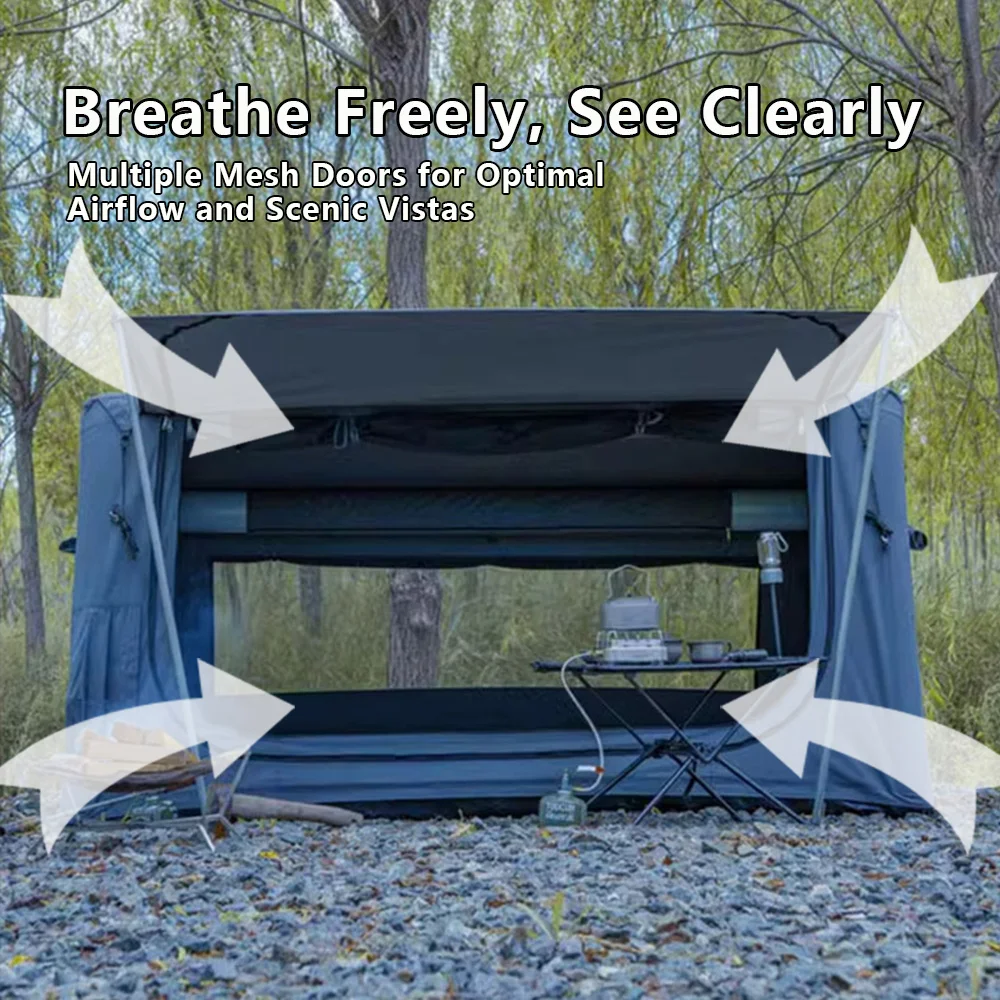 Air Blow Tent Waterproof Lightweight Fast Open Fireproof Swag Tent 2-3 Person Small Inflatable Tent with Sunshade for Hiking view 2